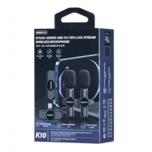 Remax K10 Ryusic Series One-to-Two Live Stream Wireless Microphone -Iphone