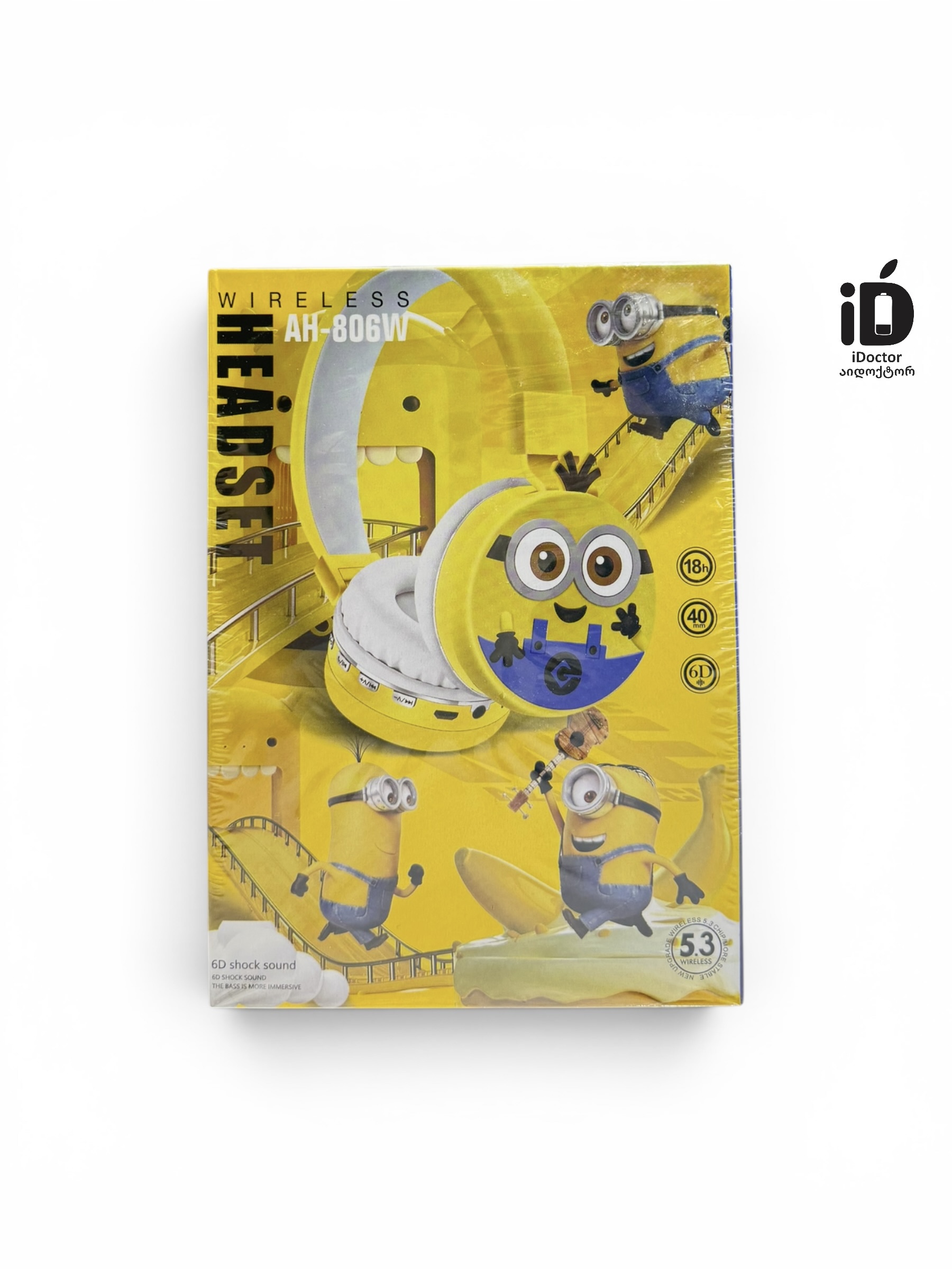Minions-themed wireless headphones (Model AH-806W)