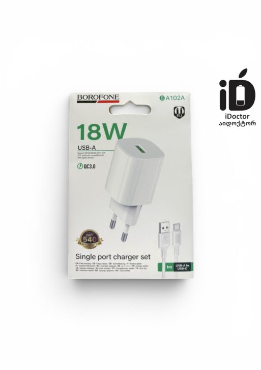 Borofone BA102A 18W USB-A/Type-C cable